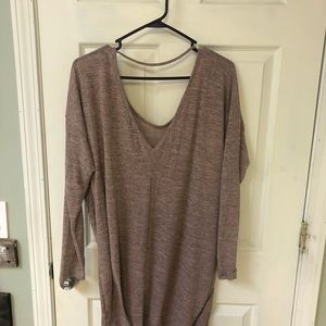 Long sleeve Heather Pink tunic/shift dress